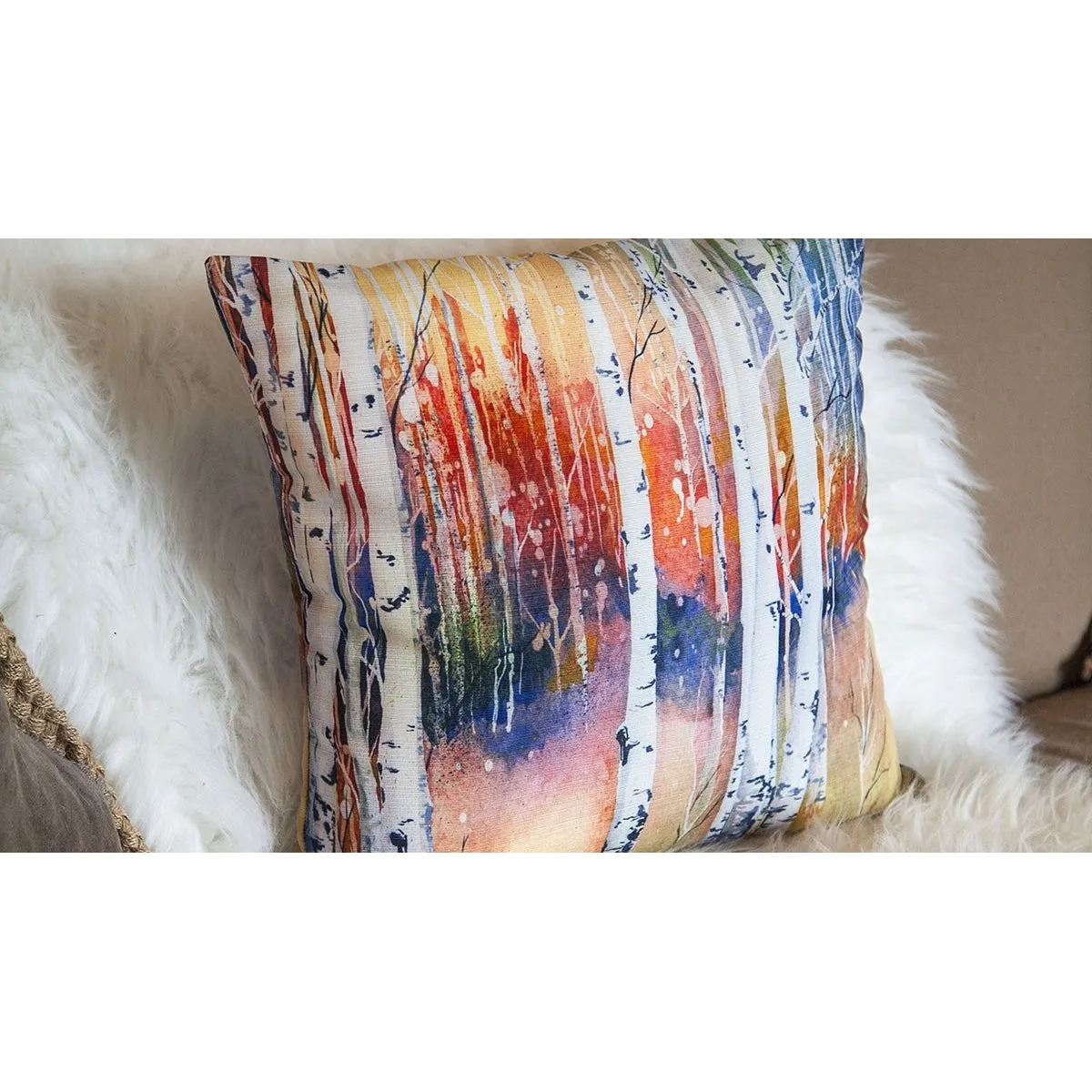 ABSTRACT GLITCH THROW PILLOW