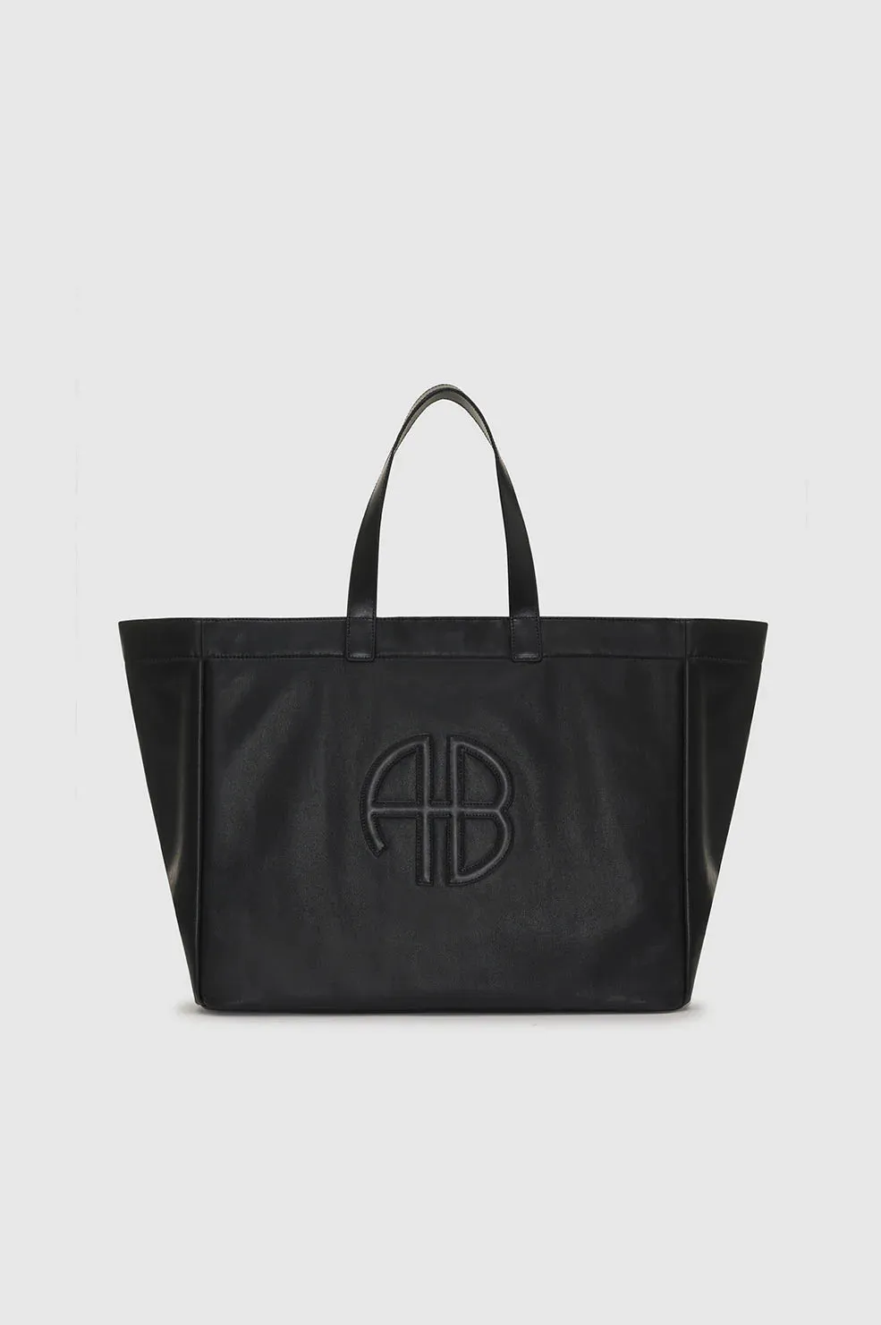 Anine Bing Large Rio Tote Black Recycled Leather