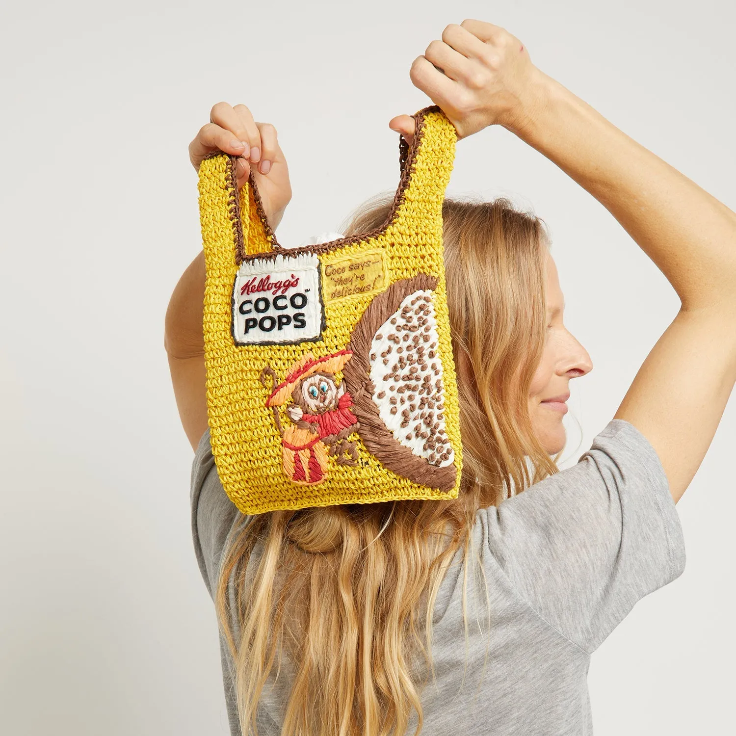 Anya Brands Coco Pops Raffia Mini Tote-              