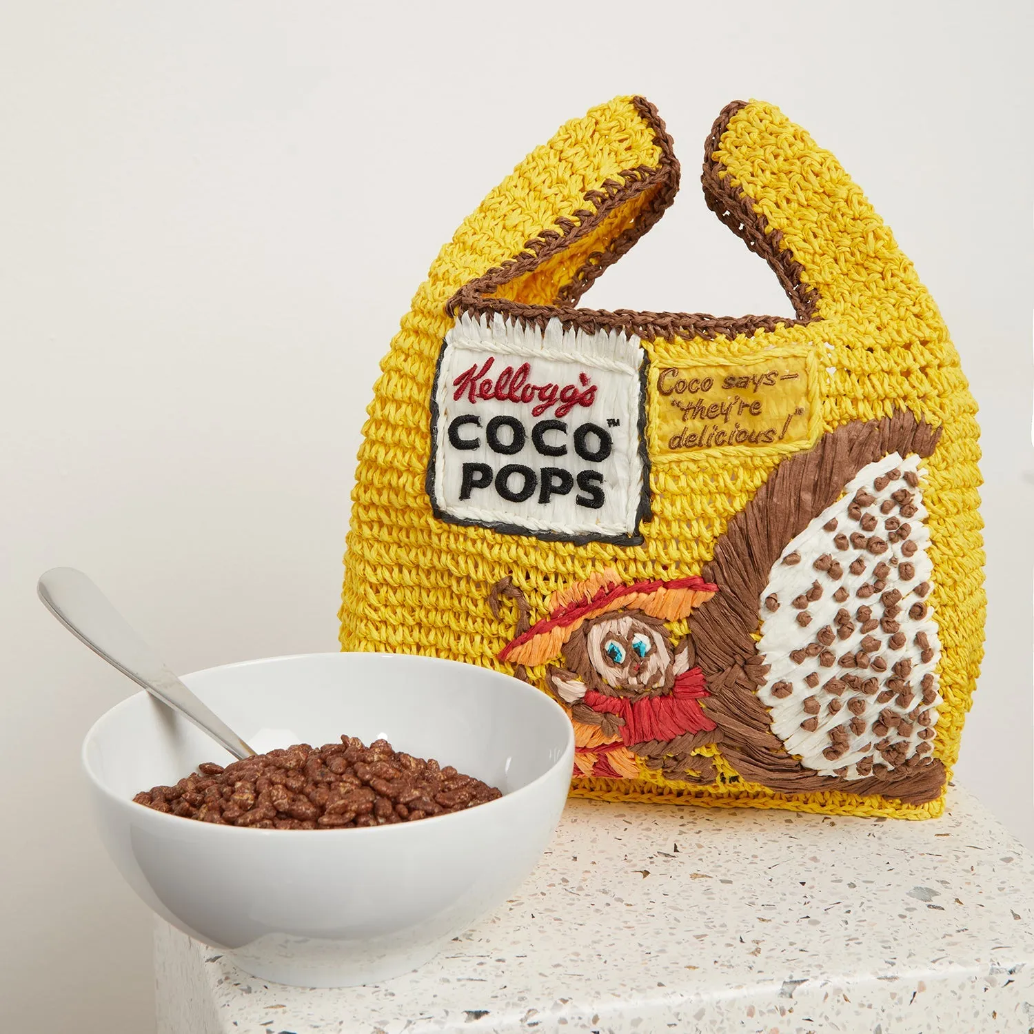 Anya Brands Coco Pops Raffia Mini Tote-              