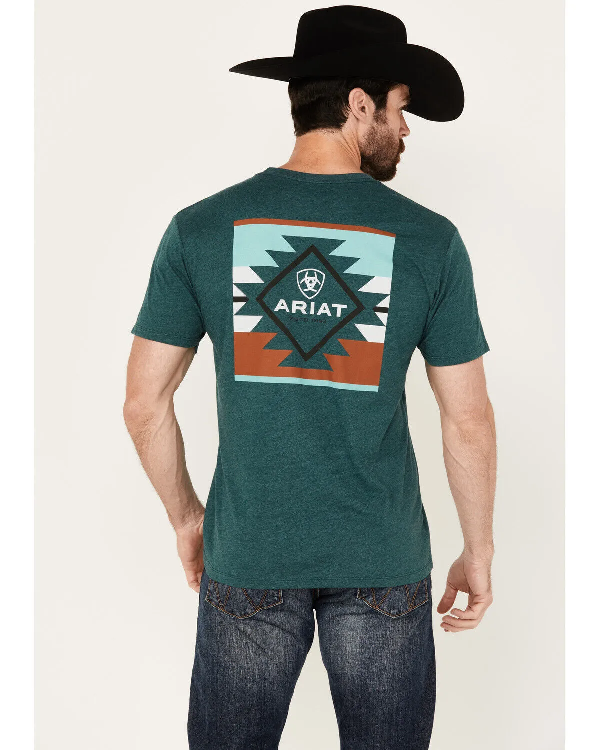 Ariat Men's Boot Barn Exclusive Southwestern Print Logo Short Sleeve Graphic T-Shirt