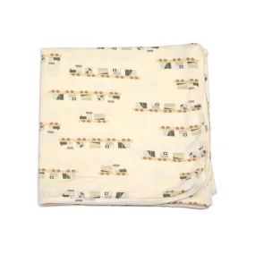 Bamboo Swaddle Blanket (All Aboard Print)