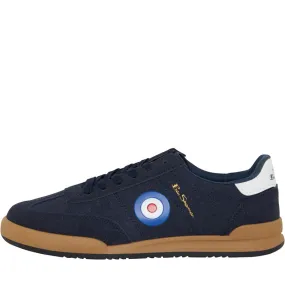 Ben Sherman Mens Sokka Target Design Trainers Navy Imi