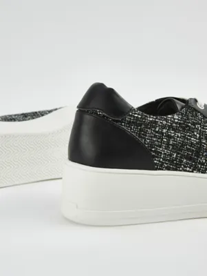 Black Textured Side Chunky Cupsole Trainers | Women | George at ASDA