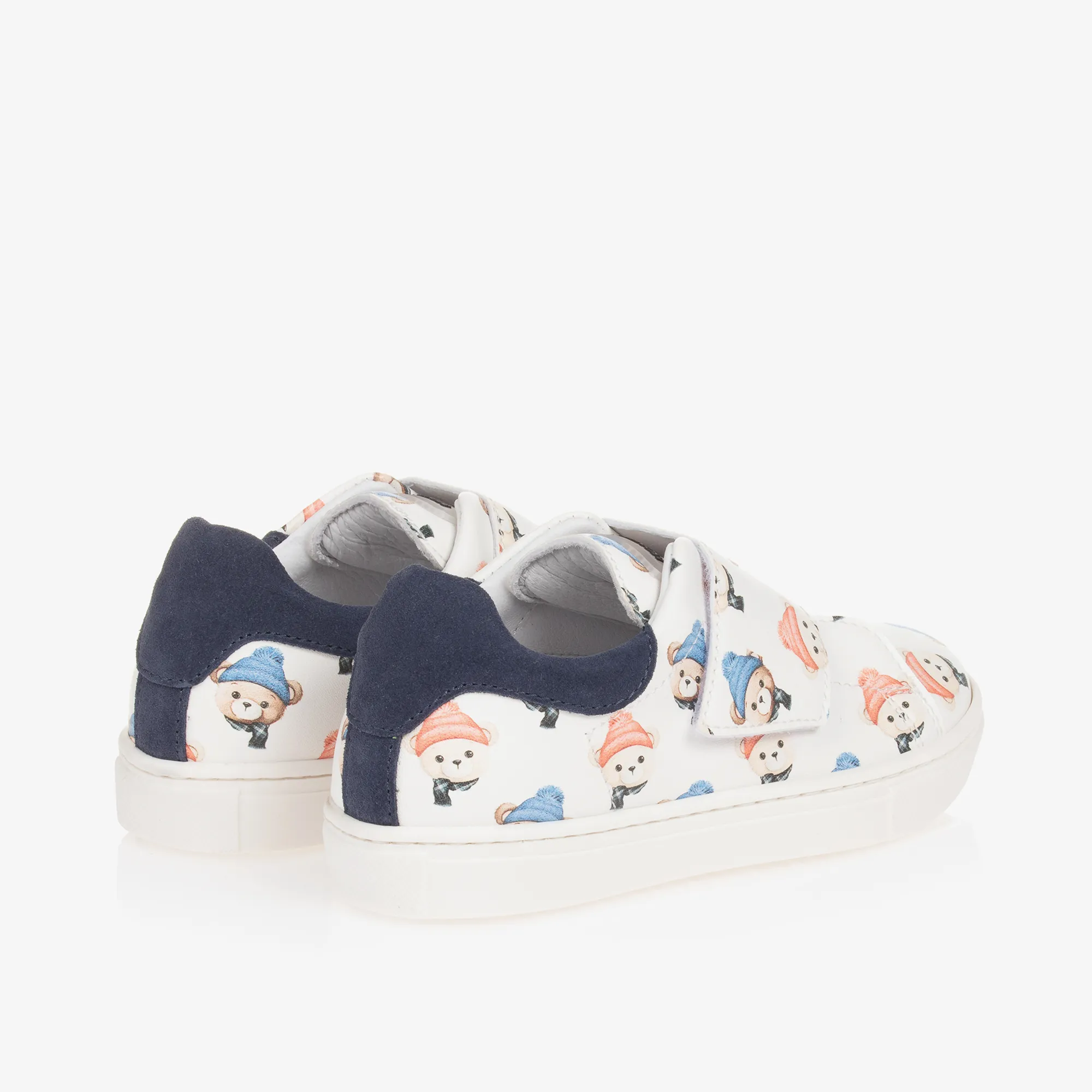 Boys White Teddy Bear Trainers