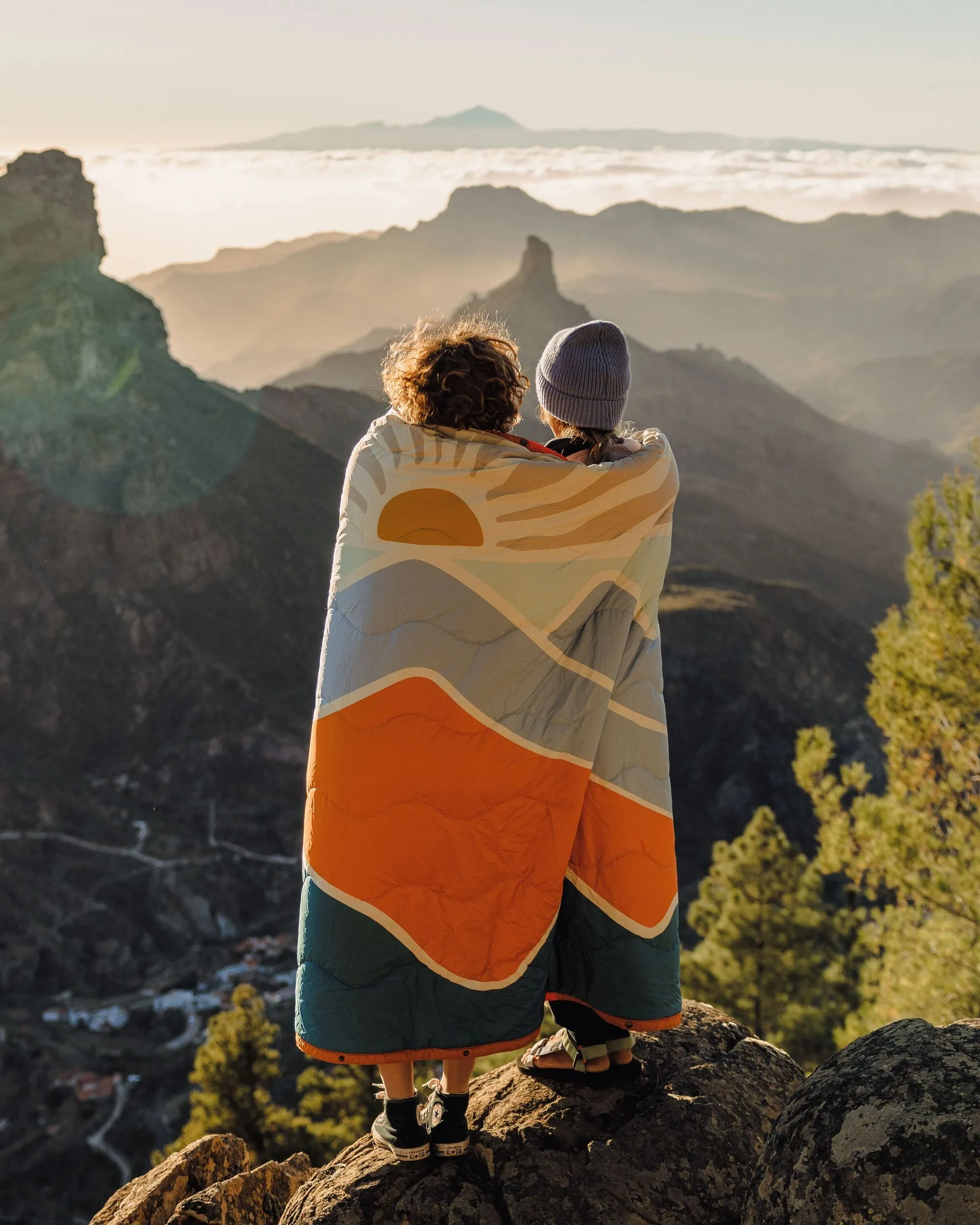 Cabin Recycled Sherpa Blanket - Cornflower