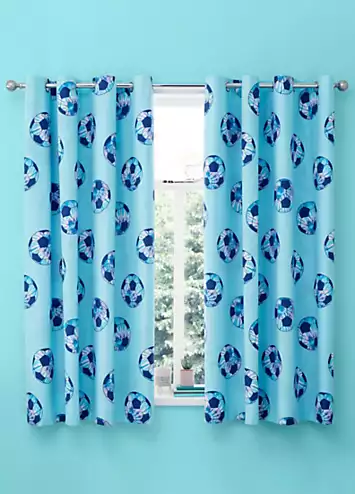 Catherine Lansfield Tie Dye Football Pair of Lined Eyelet Curtains | Kaleidoscope