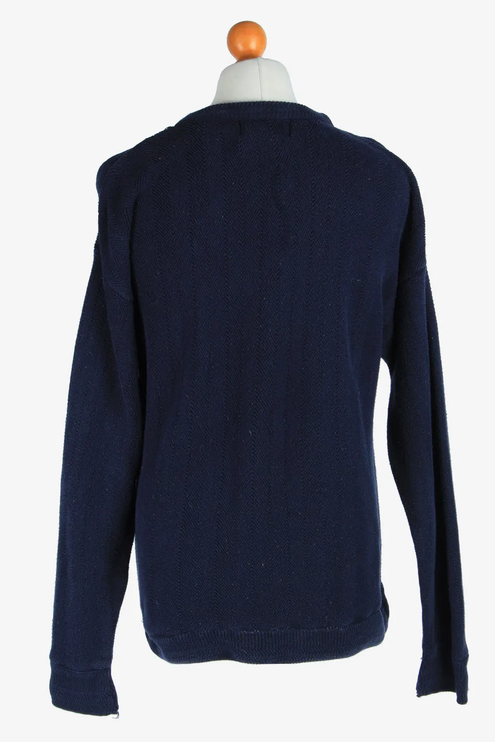 Chaps Crew Neck Jumper Pullover 90s Navy XL - Pepper Tree London