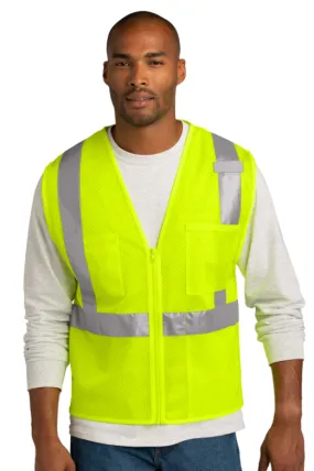 CornerStone ANSI 107 Class 2 Mesh Zippered Vest