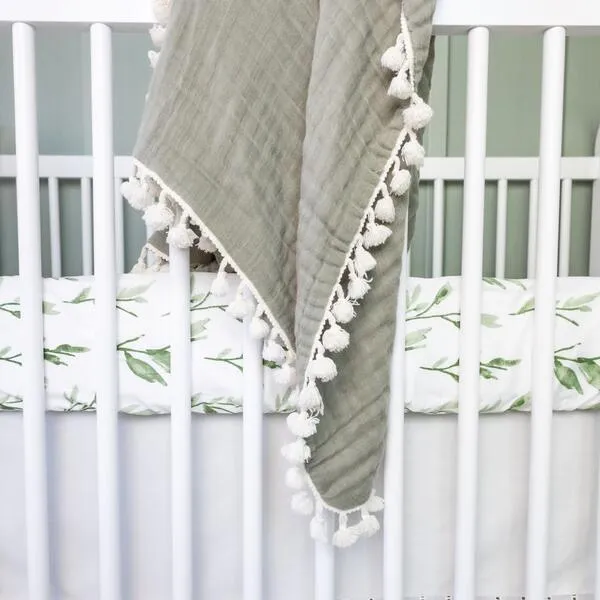 Crane Baby Parker Fitted Crib Fitted Sheet, Leaf