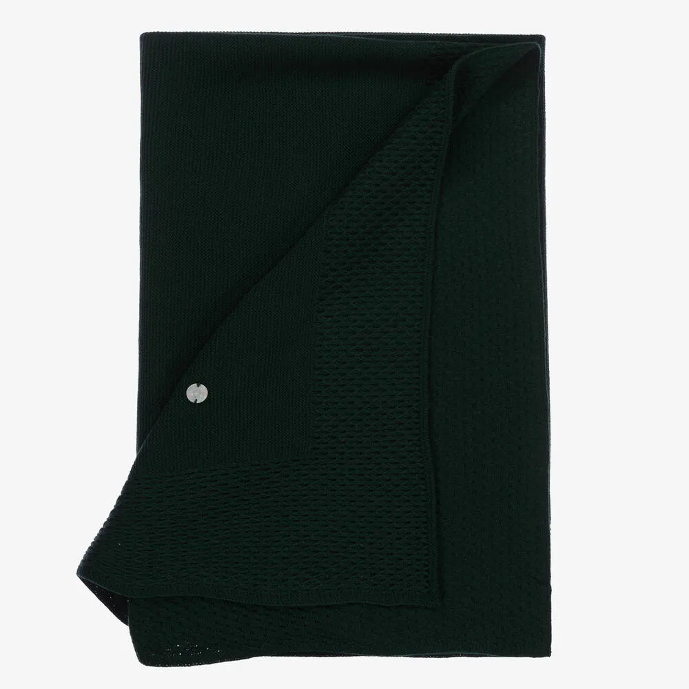 Dark Green Knitted Blanket (104cm)