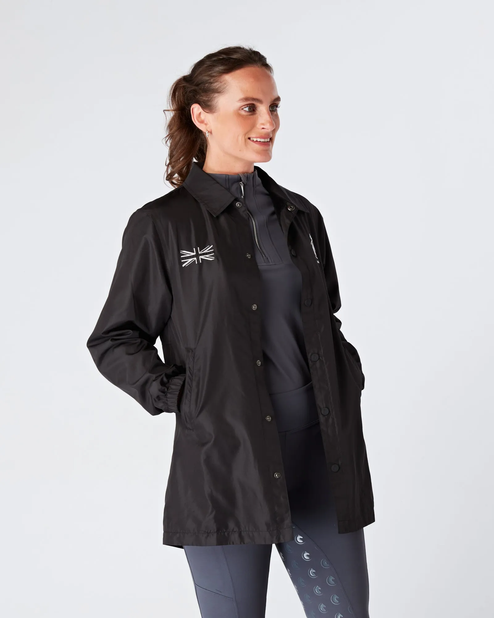 Deluxe Lightweight Coach Jacket - BLACK