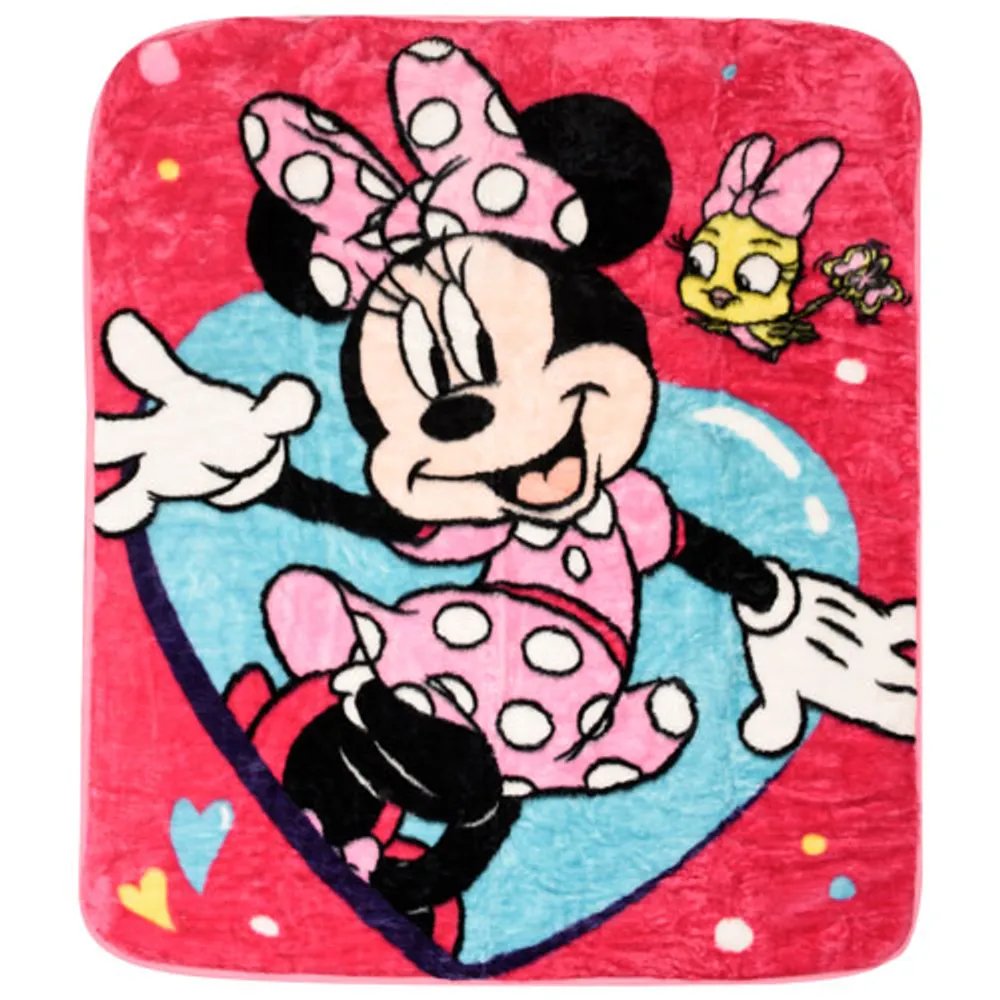 DISNEY Disney Minnie Mouse Plush Throw Blanket - Pink