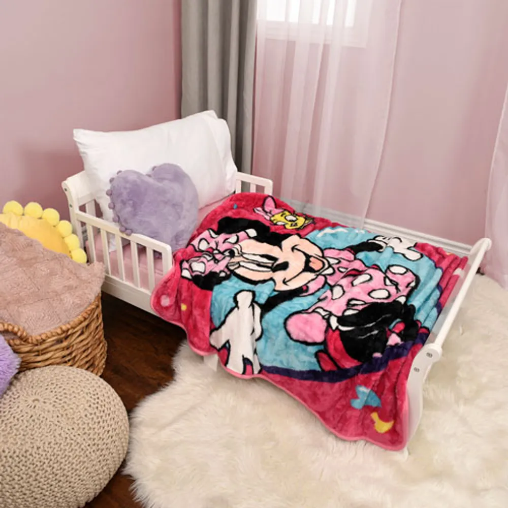 DISNEY Disney Minnie Mouse Plush Throw Blanket - Pink