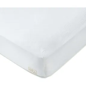 Domani Home Gauze Linen Portable Crib Sheet, White