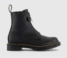 Dr. Martens 1460 Front Zip Boots Black