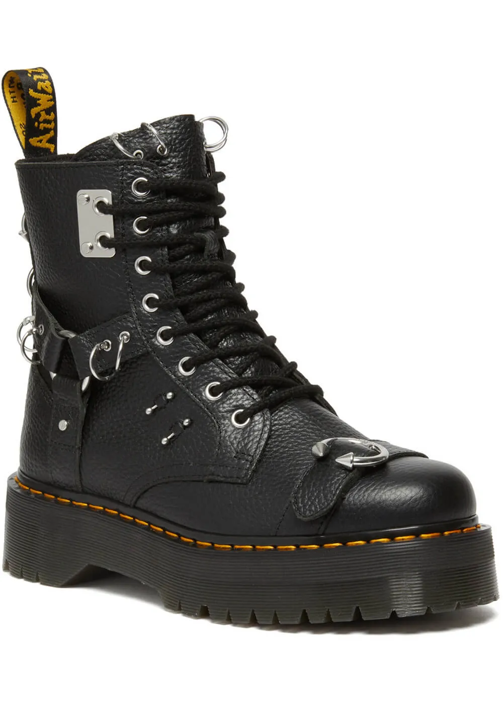 Dr. Martens Jadon Hardware Nappa Platform Leather Boots Black