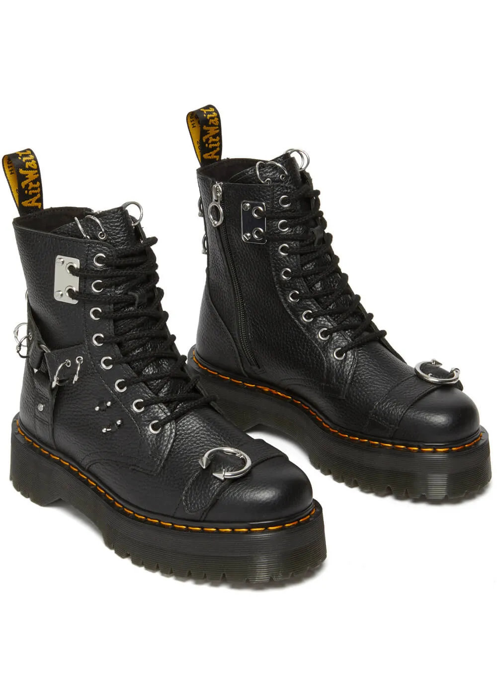 Dr. Martens Jadon Hardware Nappa Platform Leather Boots Black