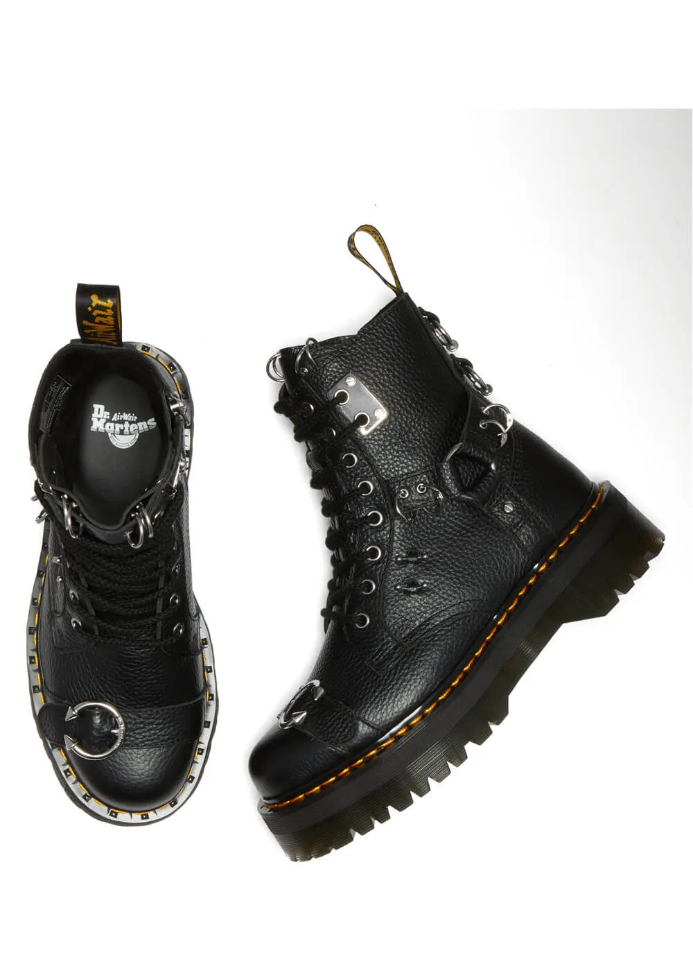 Dr. Martens Jadon Hardware Nappa Platform Leather Boots Black