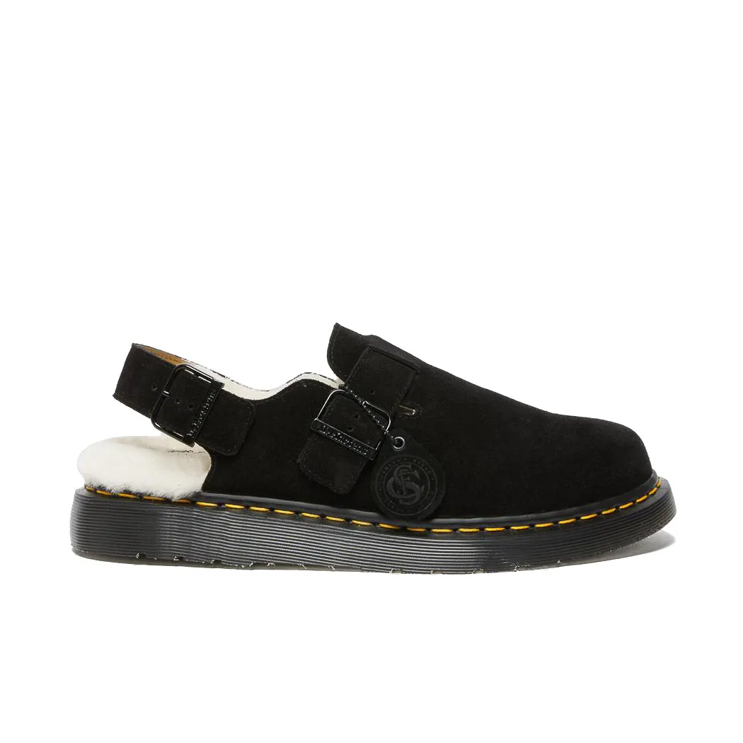 Dr. Martens Jorge Made in England Shearling Slickback Mule 'Black'