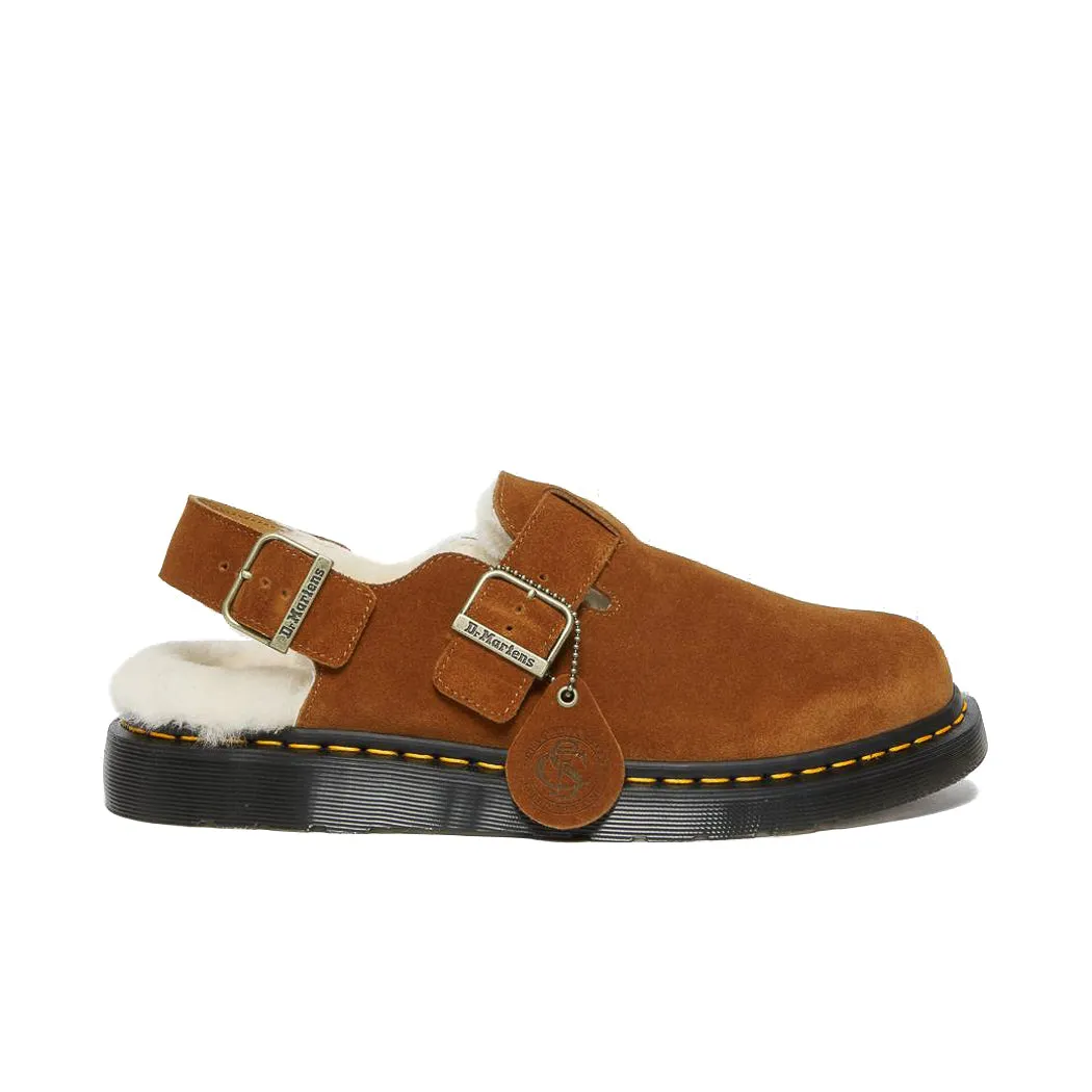 Dr. Martens Jorge Made in England Shearling Slickback Mule 'Pecan'