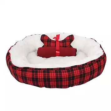 Dream Paws Pet Check Bed Blanket & Toy | Kaleidoscope