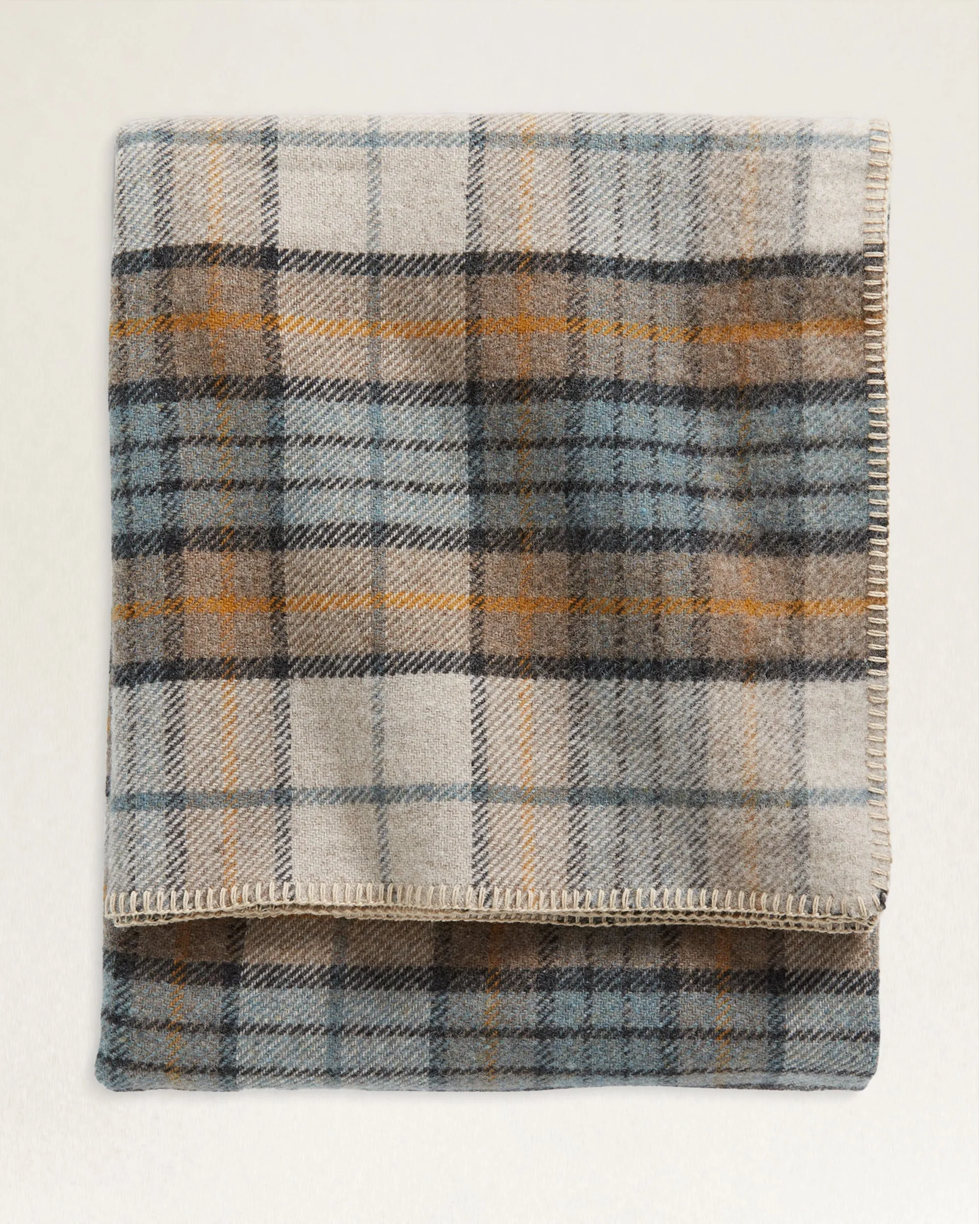 ECO WISE WOOL PLAID/STRIPE BLANKET - KING SIZE - ZA175