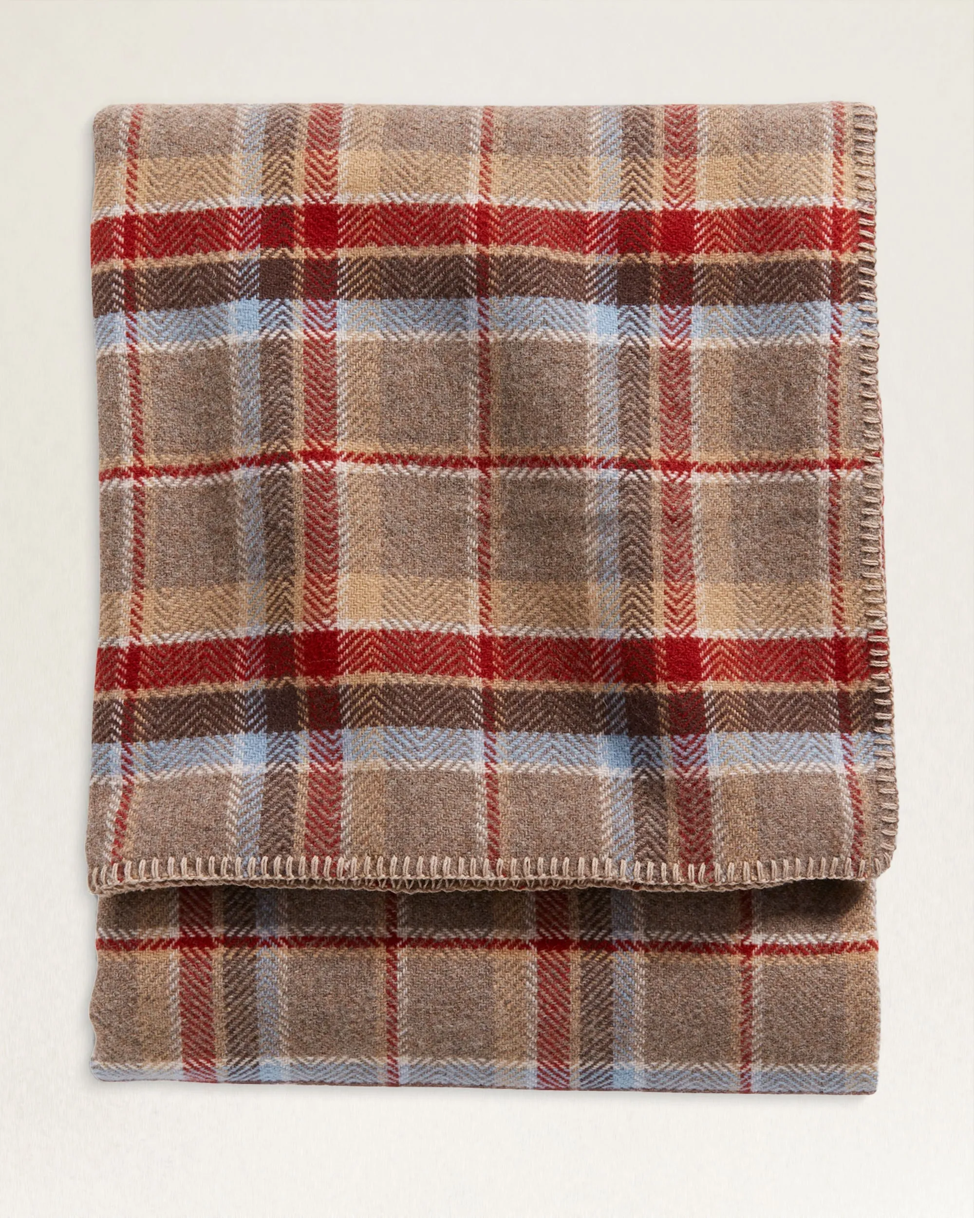 ECO WISE WOOL PLAID/STRIPE BLANKET - KING SIZE - ZA175