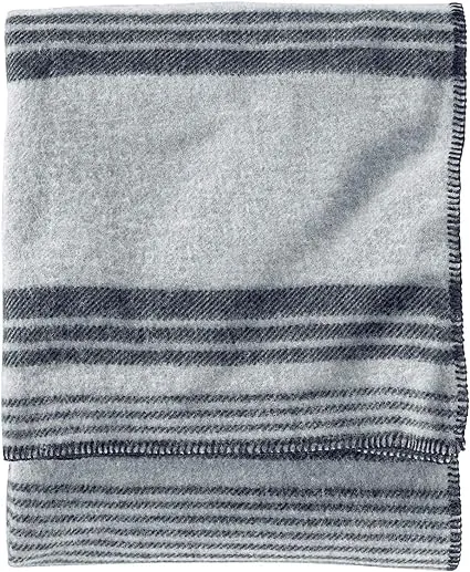 ECO WISE WOOL PLAID/STRIPE BLANKET - KING SIZE - ZA175