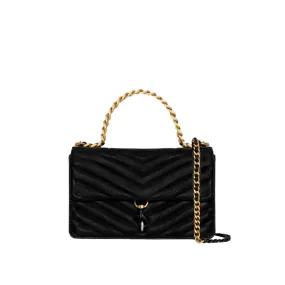 EDIE MINI CROSSBODY ON A CHAIN BLACK