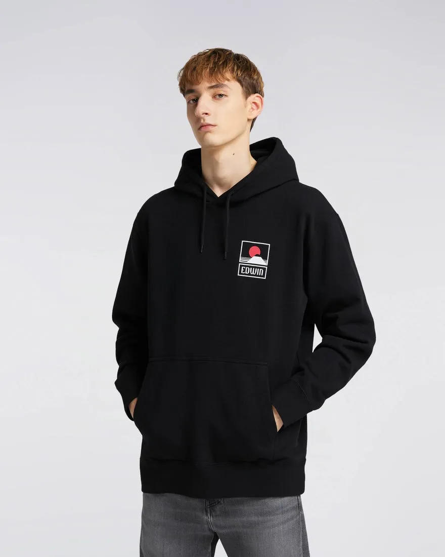 Edwin Sunset on MT Fuji Hoodie Sweat Black