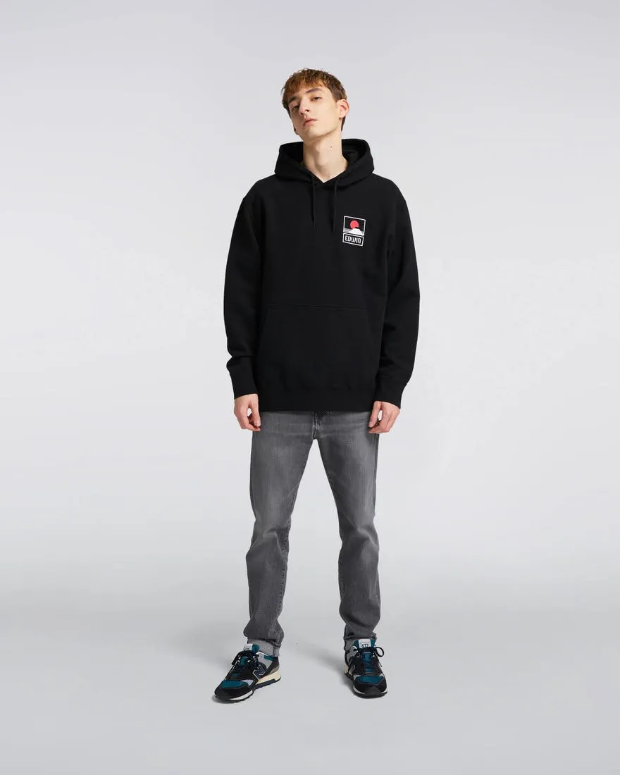 Edwin Sunset on MT Fuji Hoodie Sweat Black