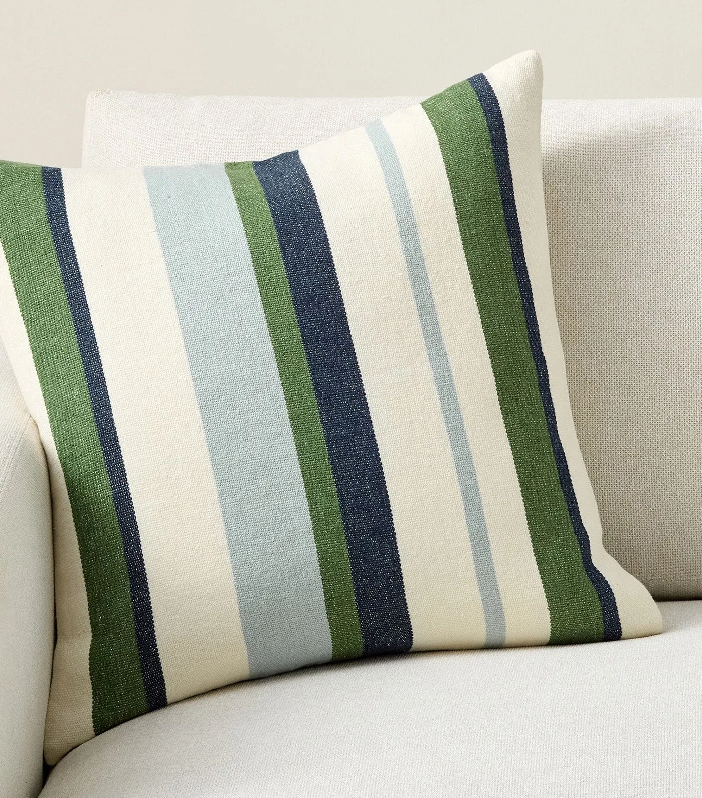 Everyday Linen Striped Pillow Cover Cool Multi