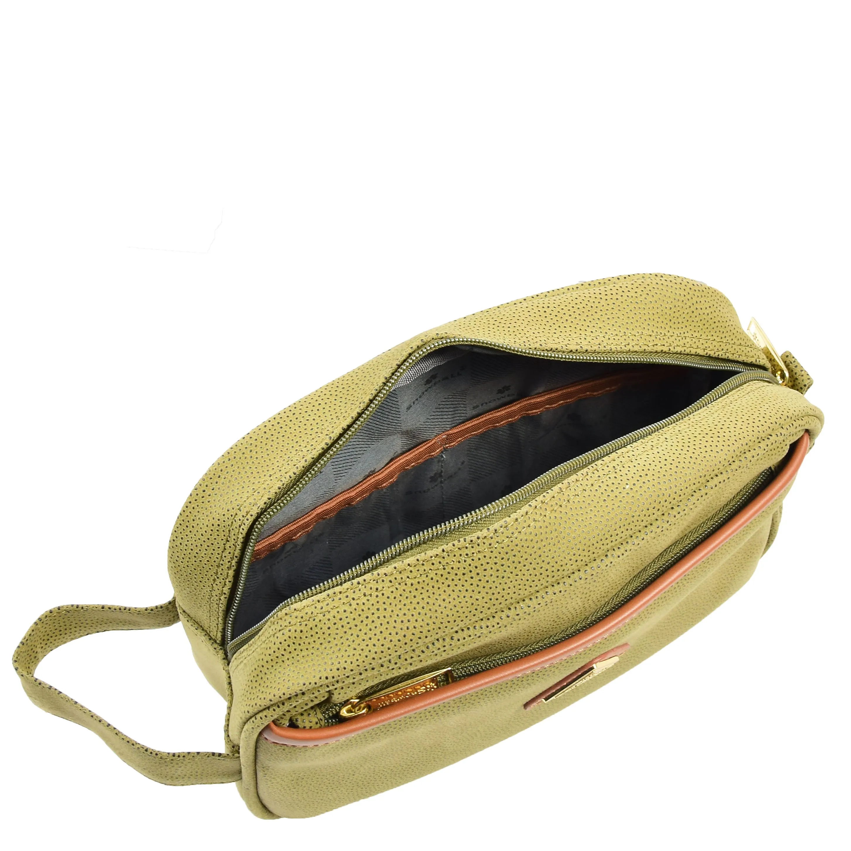 Faux Leather Toiletry Wash Bag Travel HOL8202 Green