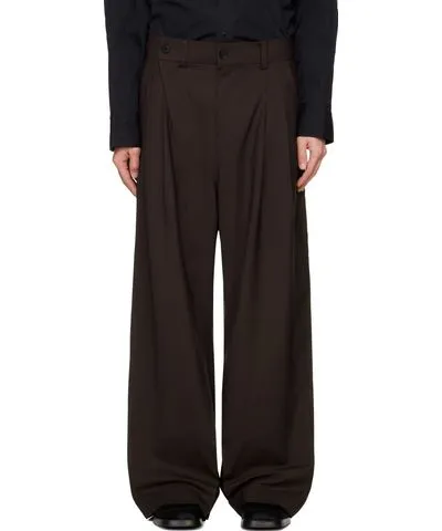 Feng Chen Wang Brown Deconstructed Trousers