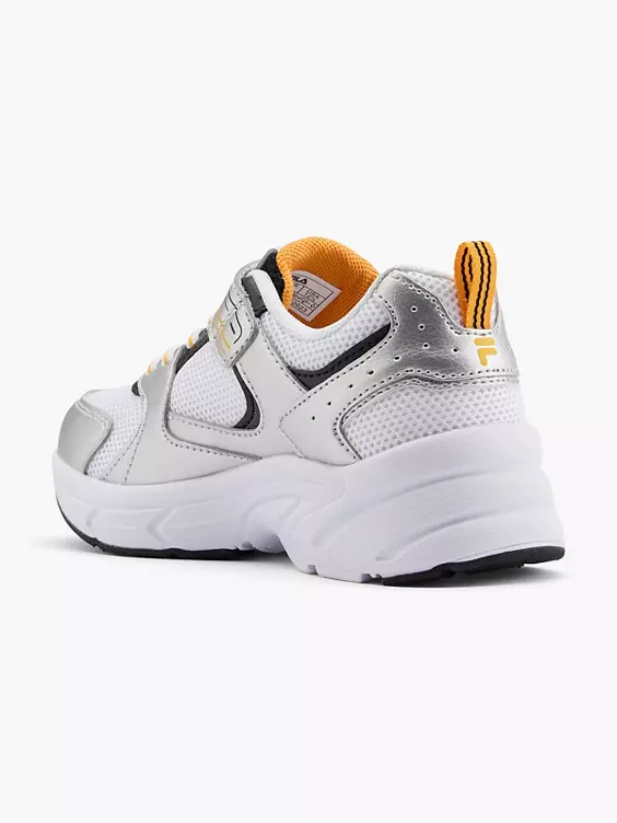 FILA  Junior Boys White/Black/Yellow Velcro Trainers