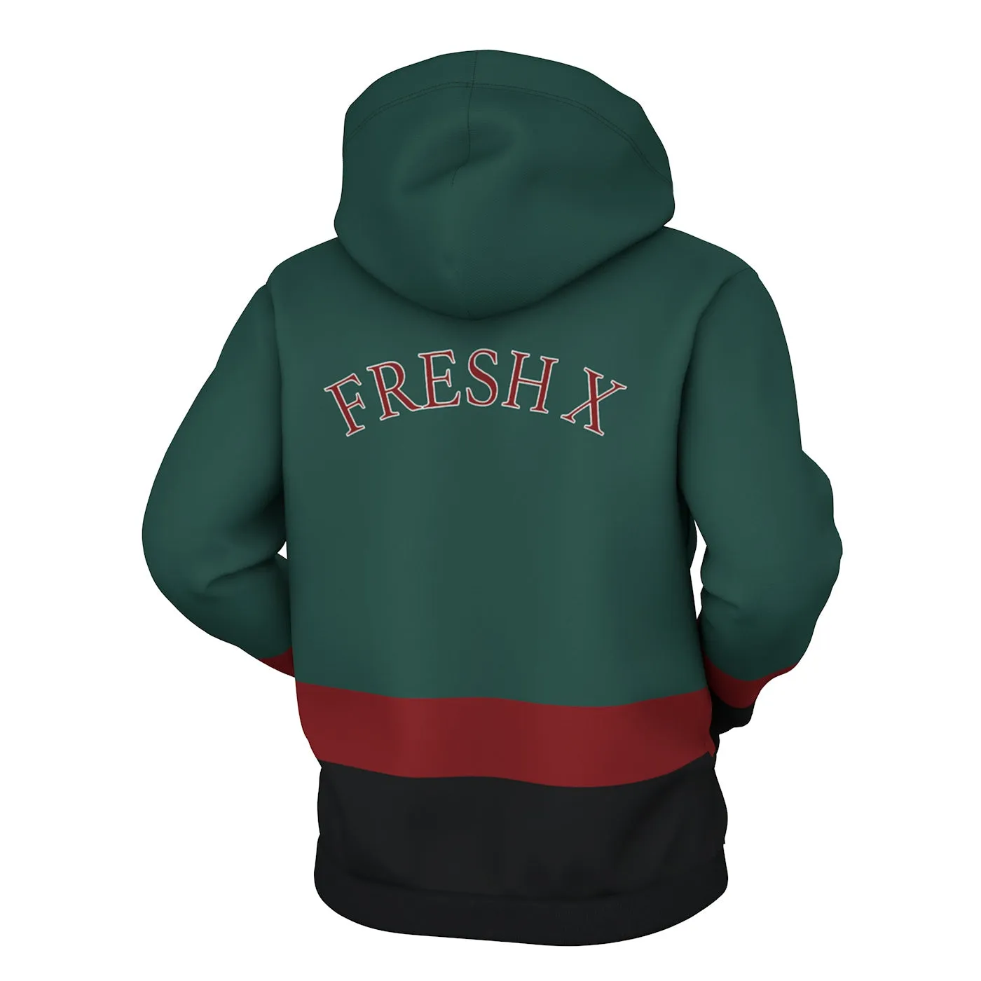 Fresh X Tricolor Zip Up Hoodie