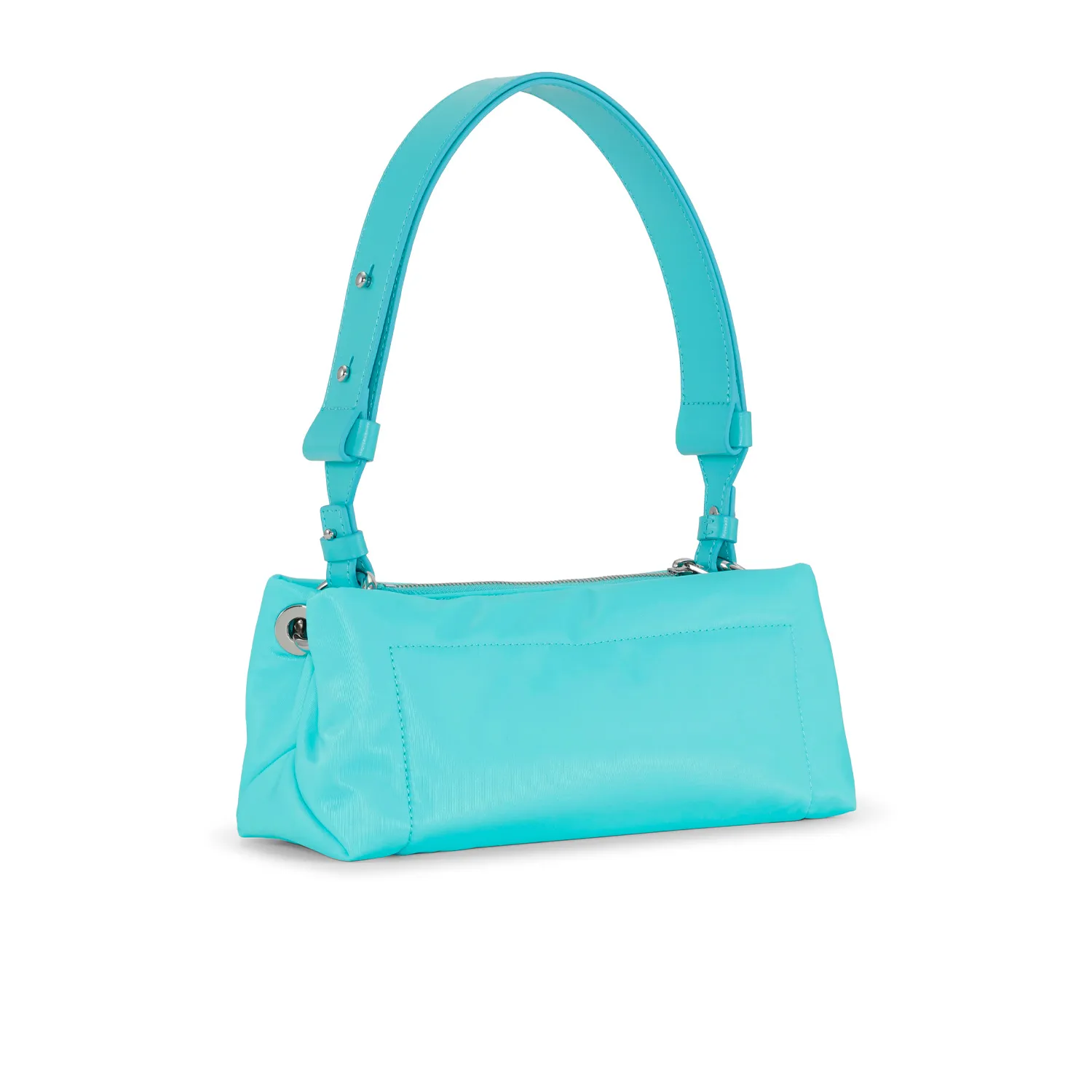 Ganni A4427 PILLOW BAGUETTE BAG, Blue Curacao 