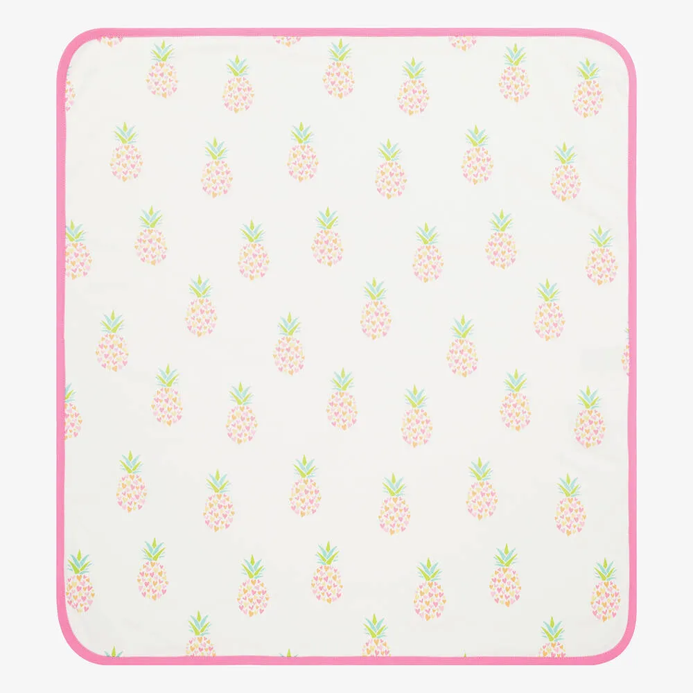 Girls Ivory Fancy Pineapples Blanket (73cm)