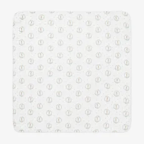 Girls White Cotton Muslin Blanket (112cm)