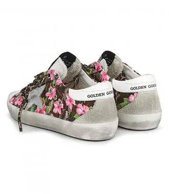 GOLDEN GOOSE CAMOUFLAGE IBISCUS GABARDINE SUPERSTAR SNEAKERS