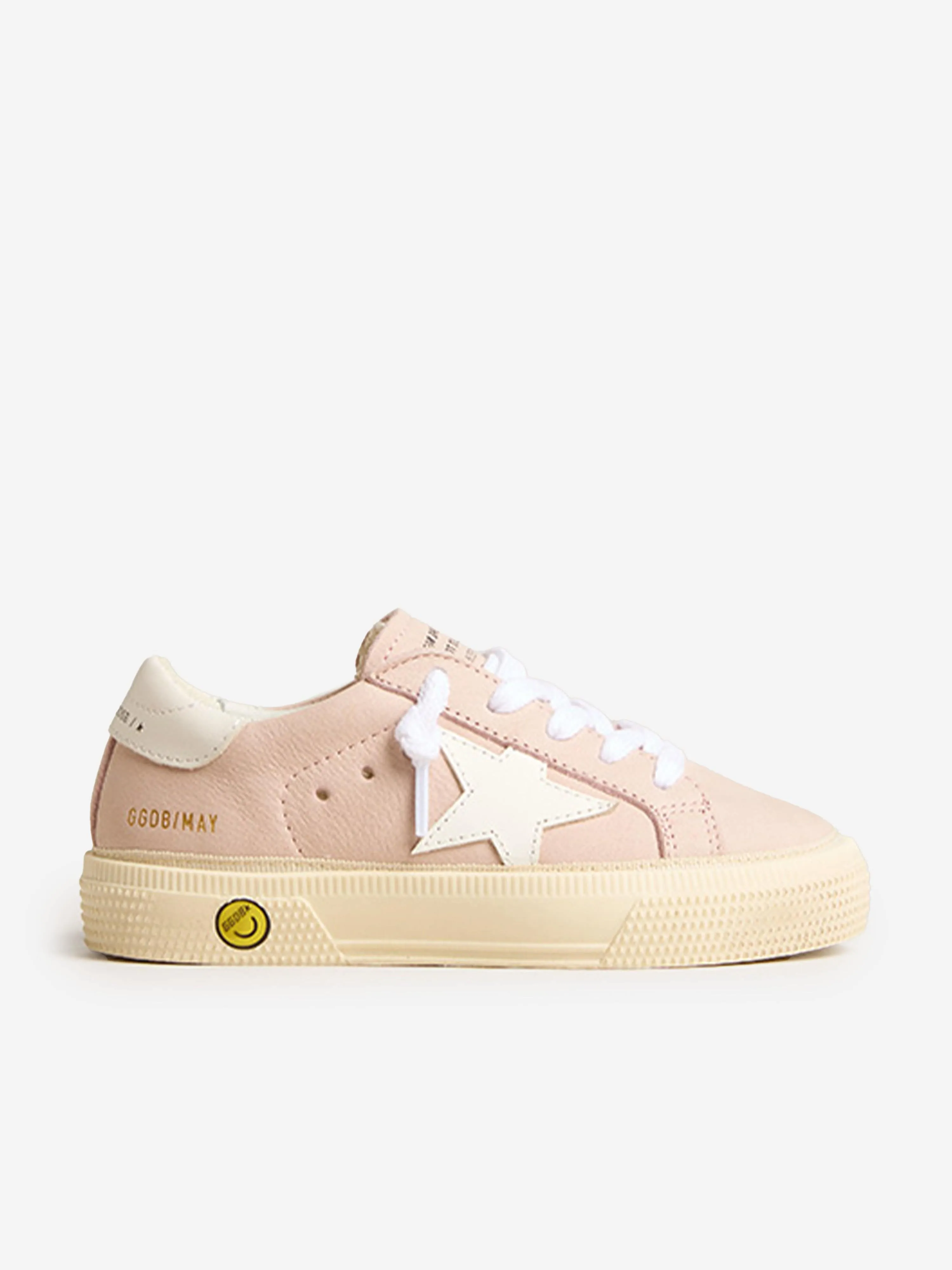 Golden Goose Girls Leather Star May Trainers in Pink