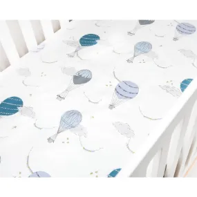 Gooselings Touch The Sky Crib Sheet, Blue