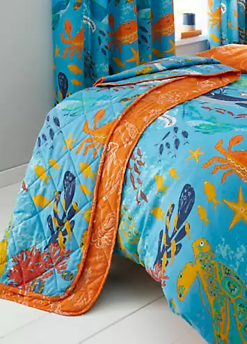 Happy Linen Co. Ocean Friends Quilted Reversible Blanket | Kaleidoscope