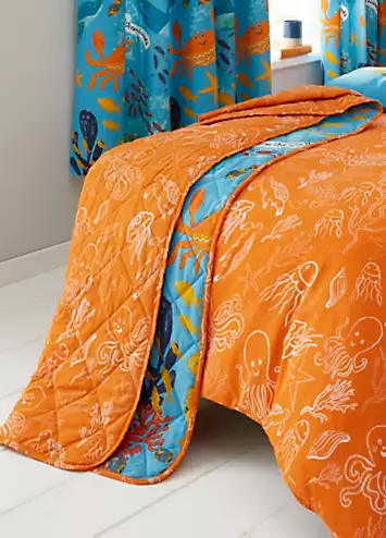 Happy Linen Co. Ocean Friends Quilted Reversible Blanket | Kaleidoscope