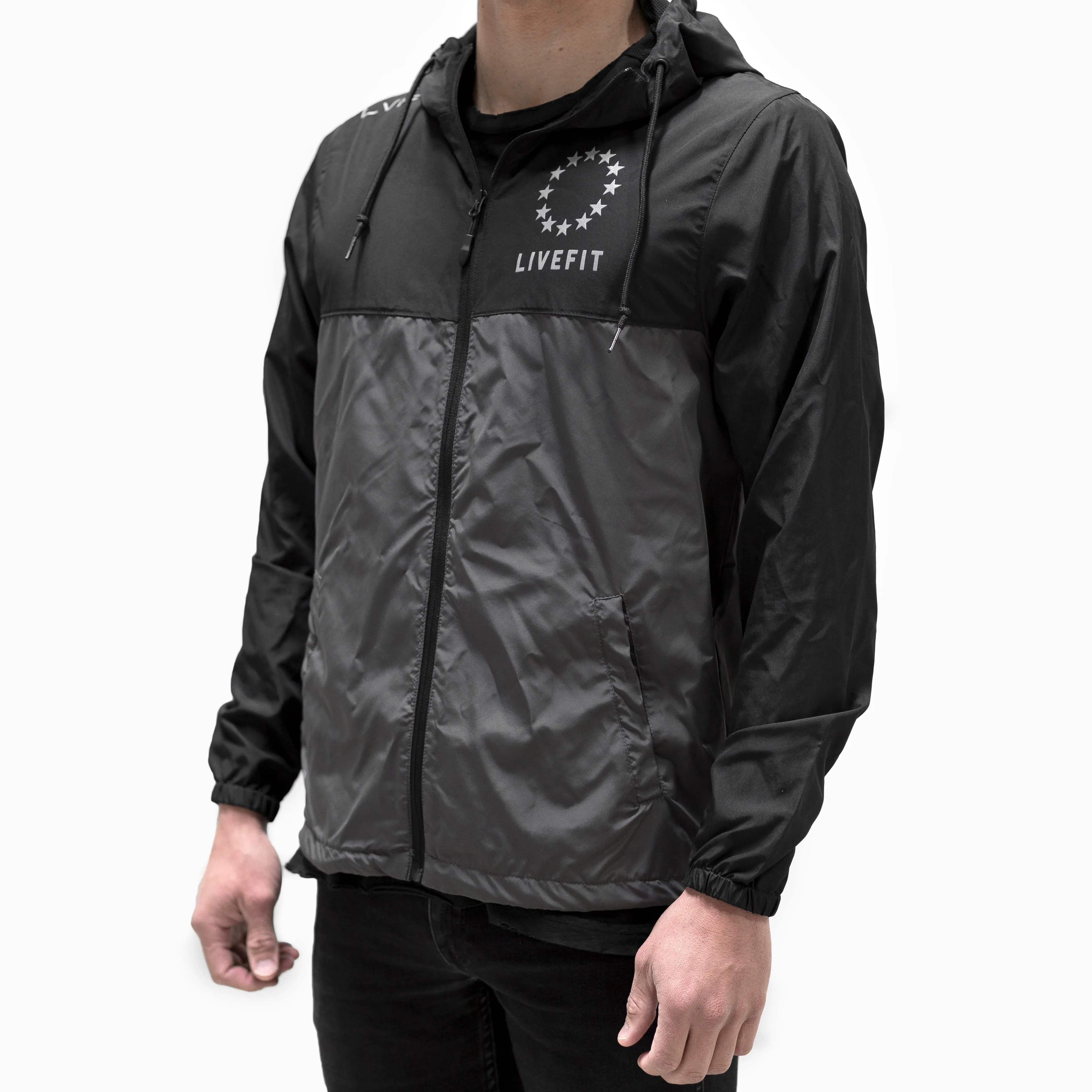 Hardline Windbreaker- Black/Grey