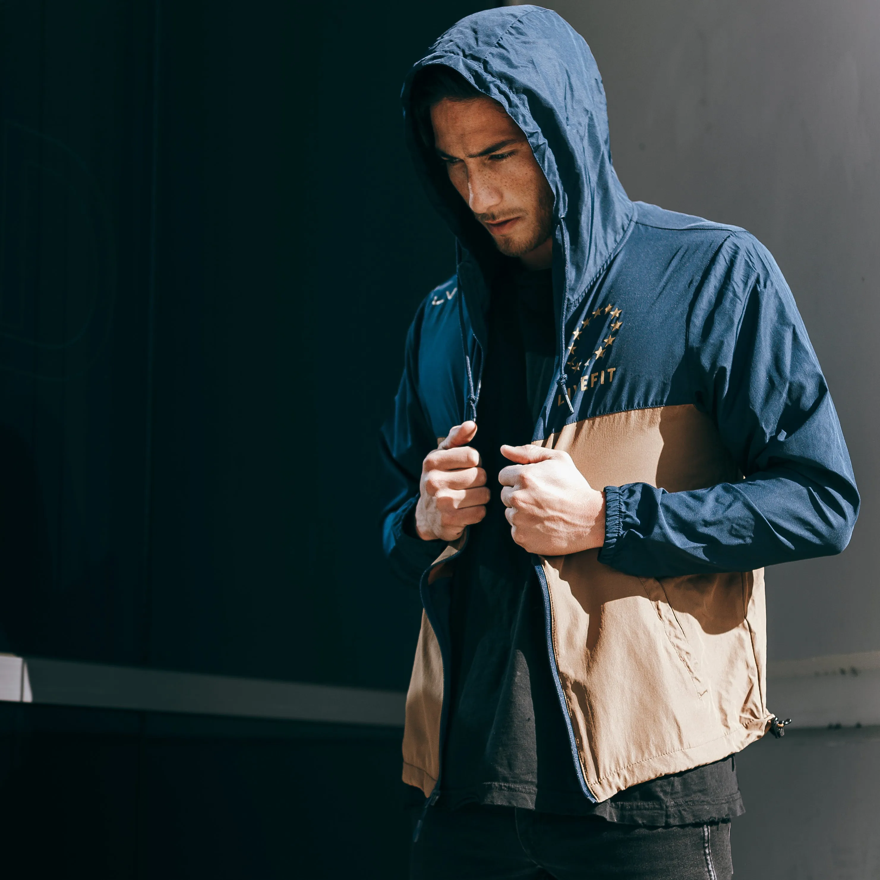 Hardline Windbreaker- Navy/Copper