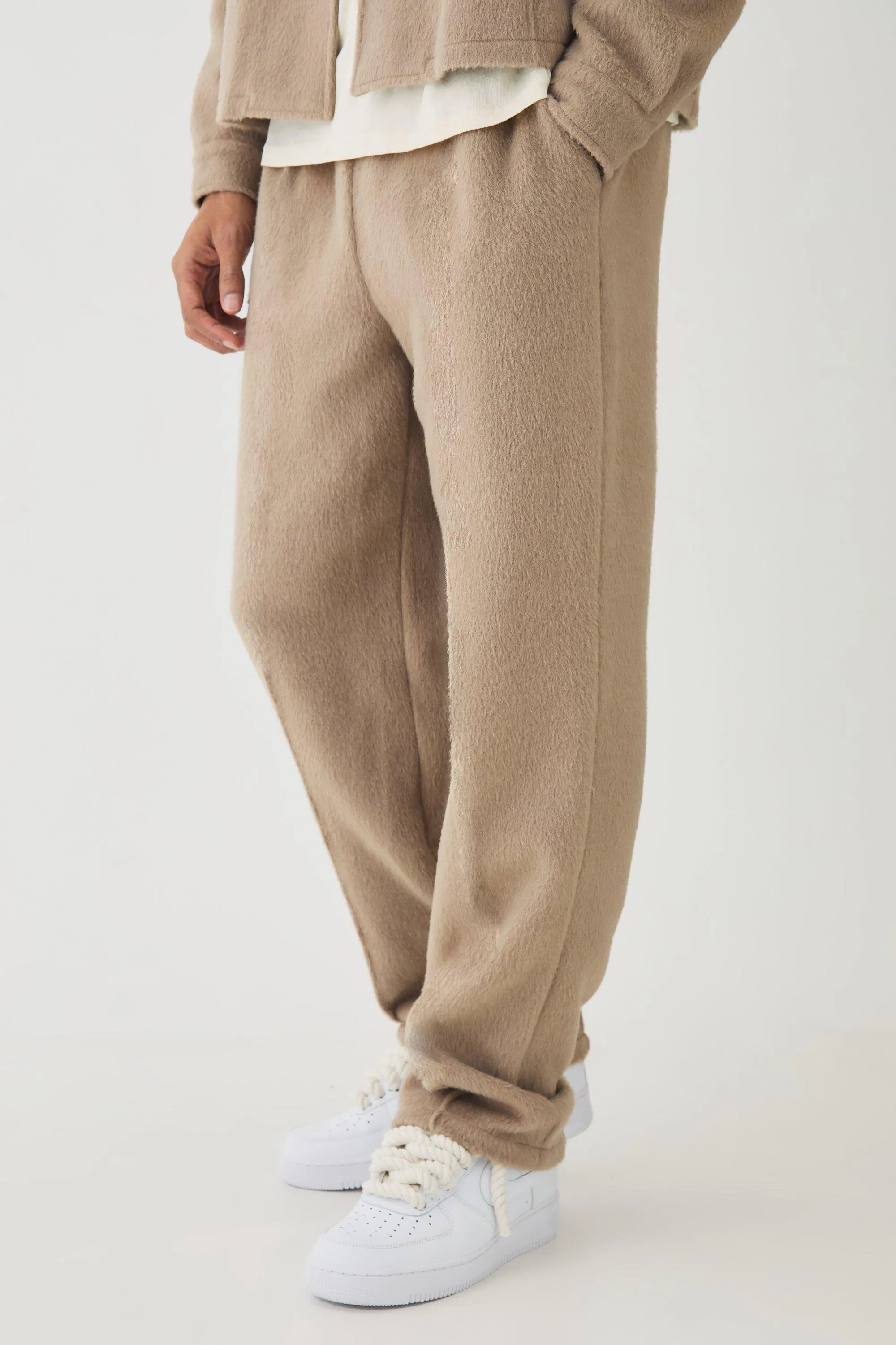 Heavyweight Tapered Brushed Trousers