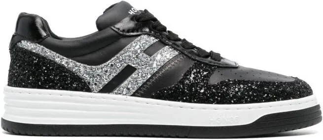 Hogan H630 glitter low-top sneakers Black