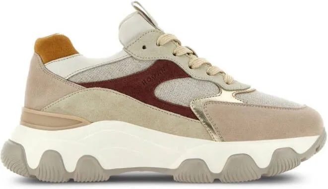 Hogan Hyperactive panelled low-top sneakers Neutrals